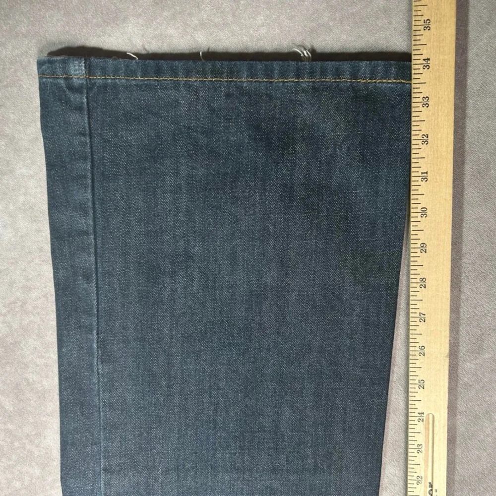 Levis 527 Low Boot Cut Jeans Mens 36x34 Dark Wash Blue Denim 100% Cotton